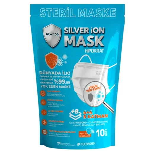 Doctor Silver Ion Hipokrat Mask 10 Adet Yetişkin Maske - Görsel 5